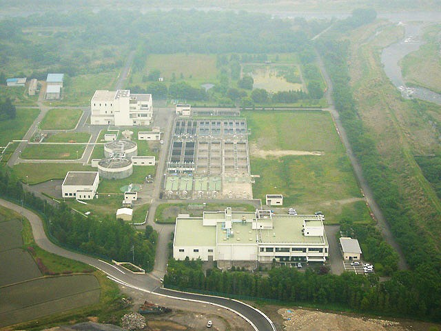 航空写真により撮影した施設全景