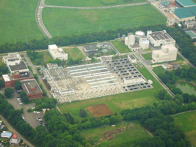 航空写真により撮影した施設全景