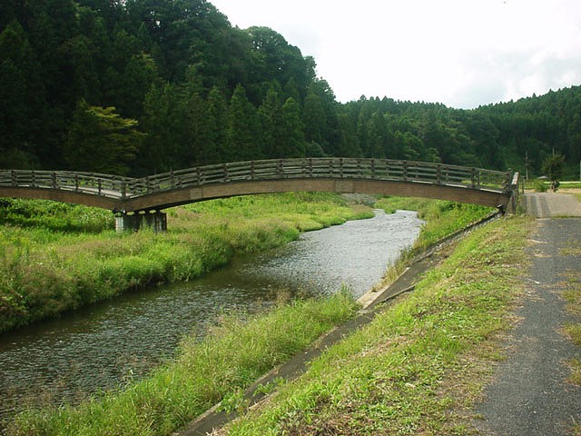 情緒ある木製メガネ橋